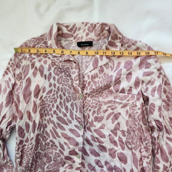 Natori Pajama Sleep Lounge Set, 100% Cotton, Pink and White. Size Small - Picture 15 of 16